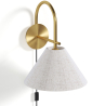 Buy Vintage Gold Wall Lamp with Plug and Switch - Lumella Brass 61745 - prices