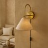 Buy Vintage Gold Wall Lamp with Plug and Switch - Lumella Brass 61745 in the United Kingdom
