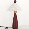 Buy Table Lamp with Wooden Base and White Cement Shade - Lumivie Brown 61735 at MyFaktory