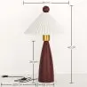 Buy Table Lamp with Wooden Base and White Cement Shade - Lumivie Brown 61735 - prices