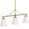 Buy Aged Gold Metal Ceiling Pendant Lamp with 3 Shades - Emberlux Gold 61736 - in the UK