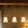 Buy Aged Gold Metal Ceiling Pendant Lamp with 3 Shades - Emberlux Gold 61736 - prices