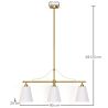 Buy Aged Gold Metal Ceiling Pendant Lamp with 3 Shades - Emberlux Gold 61736 - prices
