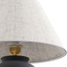 Buy Vintage Table Lamp - Ceramic Base and Fabric Shade - Goldina Black 61737 - in the UK