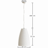 Buy Pendant lamp - Minimalist design - Stone-effect finish - Sinur I White 61738 - prices