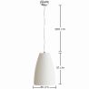 Buy Pendant lamp - Minimalist design - Stone-effect finish - Sinur I White 61738 at MyFaktory