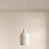 Buy Pendant lamp - Minimalist design - Stone-effect finish - Sinur II White 61739 in the United Kingdom