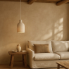 Buy Pendant lamp - Minimalist design - Stone-effect finish - Sinur II White 61739 - in the UK