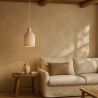 Buy Pendant lamp - Minimalist design - Stone-effect finish - Sinur II White 61739 in the United Kingdom