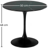 Buy Tulip Coffee Table in Marble - 50cm Black 15420 - in the UK