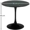 Buy Tulip Coffee Table in Marble - 50cm Black 15420 - prices