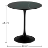 Buy Tulip Coffee Table in Marble - 50cm Black 15420 - prices