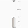 Buy Pendant lamp - Minimalist design - Stone-effect finish - Sinur III White 61740 at MyFaktory