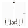 Buy Matte Black Metal Chandelier Style Pendant Lamp – 6 Arms - Lumora Black 61741 - prices