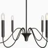 Buy Matte Black Metal Chandelier Style Pendant Lamp – 6 Arms - Lumora Black 61741 at MyFaktory