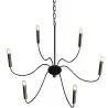 Buy Matte Black Metal Chandelier Style Pendant Lamp – 6 Arms - Lumora Black 61741 with a guarantee
