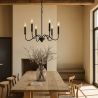Buy Matte Black Metal Chandelier Style Pendant Lamp – 6 Arms - Lumora Black 61741 - prices