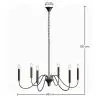 Buy Matte Black Metal Chandelier Style Pendant Lamp – 6 Arms - Lumora Black 61741 at MyFaktory