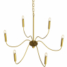 Buy Gold 6-Arm Pendant Lamp – Modern Chandelier Style in Metal - Aviana Gold 61742 in the United Kingdom