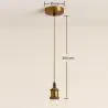 Buy Pendant Lamp Cable in Aged Gold with Adjustable Height - Hylur Gold 61747 in the United Kingdom