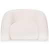 Buy Modern Armchair Upholstered In Cream White Bouclé Fabric – Curved And Comfortable Design - Noa White 61753 - in the UK