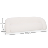 Buy Curved Sofa 2 m in White Bouclé Fabric - 3 Seater - Modern and Elegant Design - Lordah White 61754 in the United Kingdom