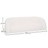 Buy Curved Sofa 2 m in White Bouclé Fabric – Modern and Elegant Design - Lordah White 61754 in the United Kingdom
