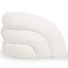 Buy Curved Sofa 2 m in White Bouclé Fabric – Modern and Elegant Design - Lordah White 61754 in the United Kingdom
