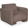 Buy Armchair Upholstered In Velvet Corduroy – Modern Design - Halember Taupe 61755 at MyFaktory