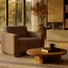 Buy Armchair Upholstered In Velvet Corduroy – Modern Design - Halember Taupe 61755 - prices