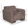 Buy Armchair Upholstered In Velvet Corduroy – Modern Design - Halember Taupe 61755 at MyFaktory