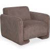 Buy Armchair Upholstered In Velvet Corduroy – Modern Design - Halember Taupe 61755 in the United Kingdom
