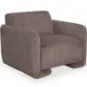Buy Armchair Upholstered In Velvet Corduroy – Modern Design - Halember Taupe 61755 with a guarantee
