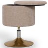 Buy Stool With Storage Upholstered In Chenille - Solrun Beige 61758 home delivery