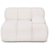 Buy Modular Left Corner Sofa - Upholstered In Bouclé Fabric - Bathy  White 61759 - in the UK