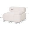 Buy Modular Left Corner Sofa - Upholstered In Bouclé Fabric - Bathy  White 61759 - in the UK