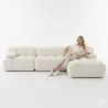 Buy Modular Left Corner Sofa - Upholstered In Bouclé Fabric - Bathy  White 61759 - prices