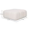 Buy Modular Pouf Upholstered In Bouclé Fabric - Modern Design – Compatible With Modular Sofa - Bathy  White 61760 home delivery
