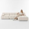 Buy Modular Pouf Upholstered In Bouclé Fabric - Modern Design (93х63) – Compatible With Modular Sofa - Bathy  White 61761 at MyFaktory