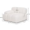 Buy Right Corner Armchair - Upholstered In Bouclé Fabric - Compatible With Modular Sofa - Bathy  White 61762 with a guarantee
