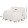 Buy Right Corner Armchair - Upholstered In Bouclé Fabric - Compatible With Modular Sofa - Bathy  White 61762 with a guarantee