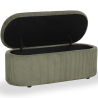 Buy Bench With Internal Storage Upholstered In Velvet Corduroy Fabric - Auren Olive 61765 with a guarantee