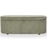 Buy Bench With Internal Storage Upholstered In Velvet Corduroy Fabric - Auren Olive 61765 - in the UK