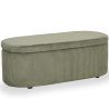 Buy Bench With Internal Storage Upholstered In Velvet Corduroy Fabric - Auren Olive 61765 in the United Kingdom