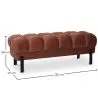 Buy Chesterfield Style Bench Upholstered In Velvet With Iron Legs - Carella Chocolate 61771 in the United Kingdom
