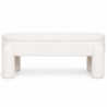 Buy Bench With Storage Upholstered In Off-White Bouclé Fabric – Modern Seat For Living Room And Bedroom - Kylna White 61772 - in the UK