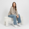 Buy Bench With Storage Upholstered In Off-White Bouclé Fabric – Modern Seat For Living Room And Bedroom - Kylna White 61772 - prices