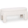 Buy Bench With Storage Upholstered In Off-White Bouclé Fabric – Modern Seat For Living Room And Bedroom - Kylna White 61772 - in the UK