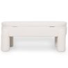 Buy Bench With Storage Upholstered In Off-White Bouclé Fabric – Modern Seat For Living Room And Bedroom - Kylna White 61772 with a guarantee