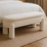 Buy Bench With Storage Upholstered In Off-White Bouclé Fabric – Modern Seat For Living Room And Bedroom - Kylna White 61772 - prices